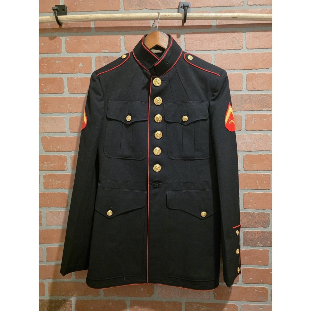 USMC Marine Corps Dress Blues Jacket Size 38